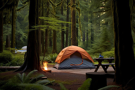 野外露营旅行背景图片