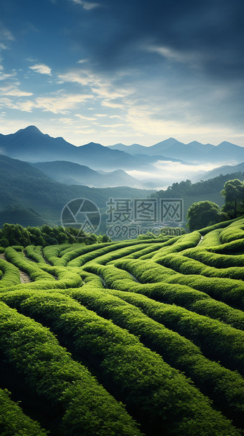 中国的茶山图片