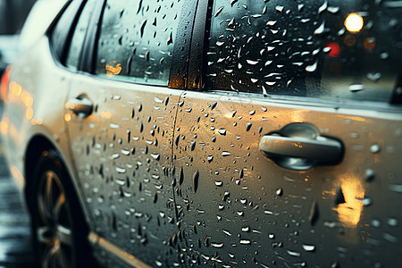 雨中的汽车图片