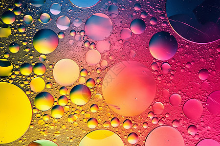 色彩斑斓的液体气泡图片