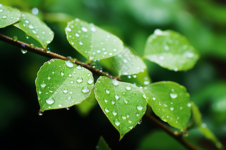 叶子上的水滴背景图片