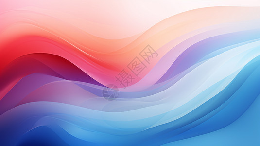 彩色抽象的波浪线图片