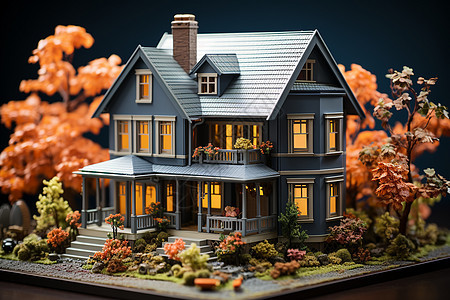 精细的住宅模型背景图片