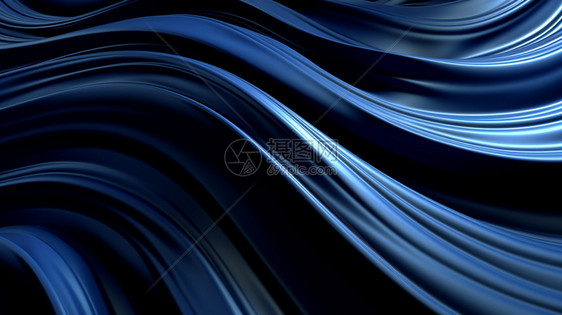 抽象的蓝色波浪图片