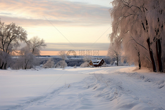 俄罗斯的雪景图片