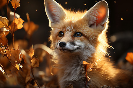 狐狸艺术照背景图片