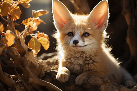 狐狸晒太阳图片