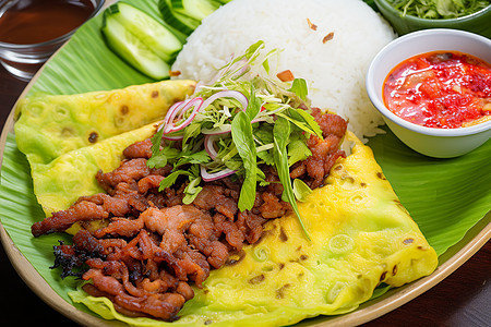 美味的猪肉饭图片