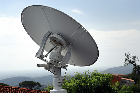 屋顶卫星天线背景图片