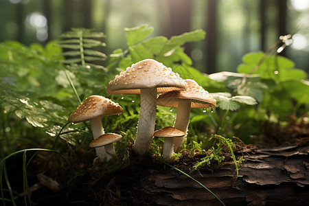秋日森林的蘑菇图片