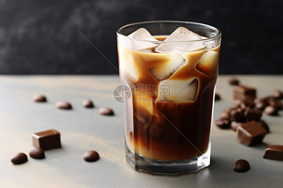 香醇的冰镇摩卡咖啡图片