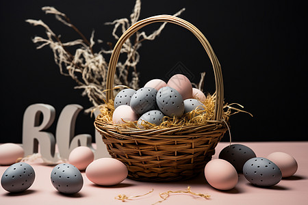 庆祝复活节的彩蛋背景图片