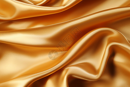 金色绸缎柔软的丝绸面料背景背景