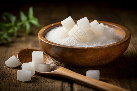 天然甜味的甘蔗方糖背景图片