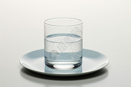 玻璃杯中的气泡水图片