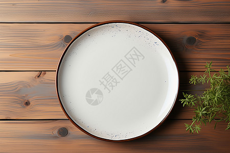 素雅的陶瓷盘子背景图片