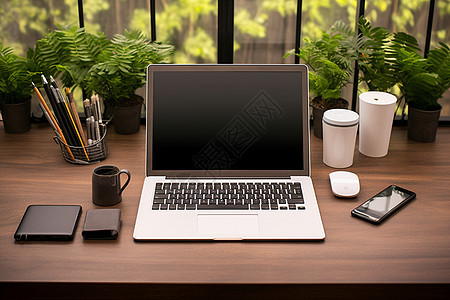 现代工作室的办公桌图片