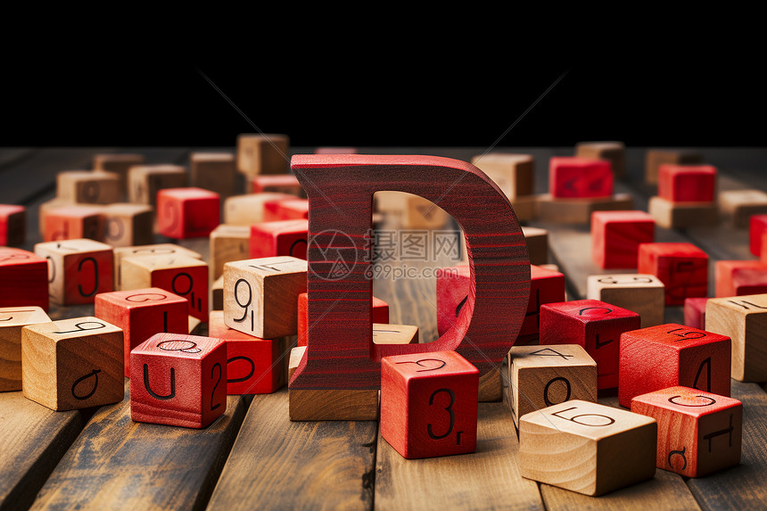 木质字母积木图片