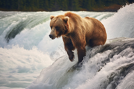 水中的熊背景图片