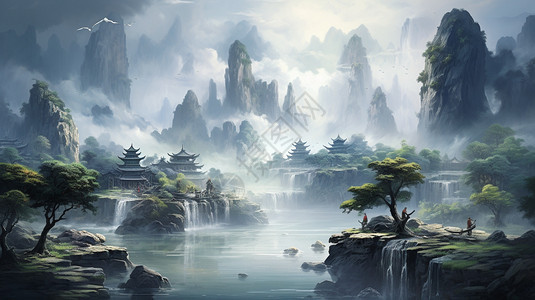 中国景观背景图片