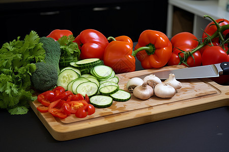 健康的蔬菜和西红柿图片