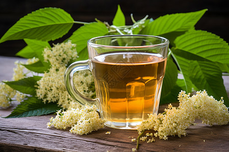 清新的茉莉花茶图片