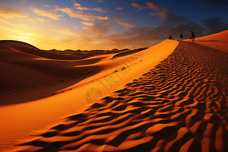 炎热的沙漠沙丘图片