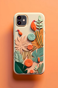 设计的植物手机壳背景图片