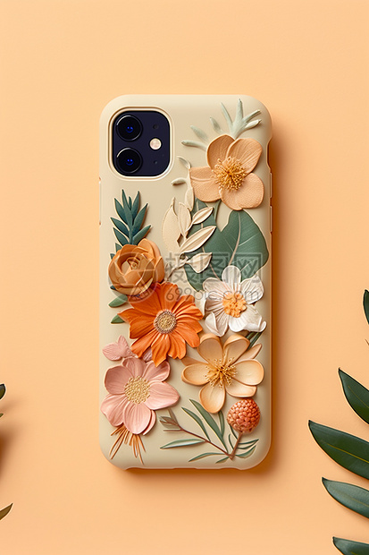 手机壳上的美丽花朵图片