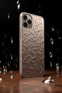 波纹的金属手机壳设计图片