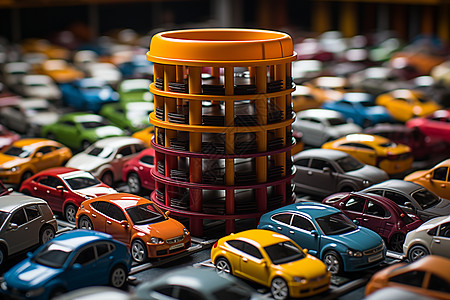 儿童玩具的汽车停车场图片