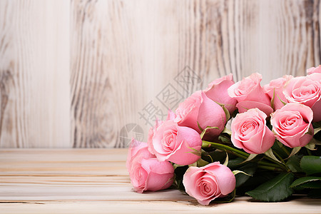 仪式感的粉色玫瑰花束图片