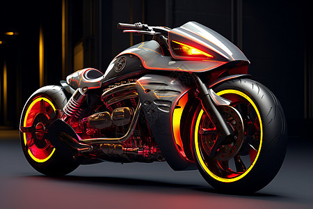 未来派的电动摩托车图片