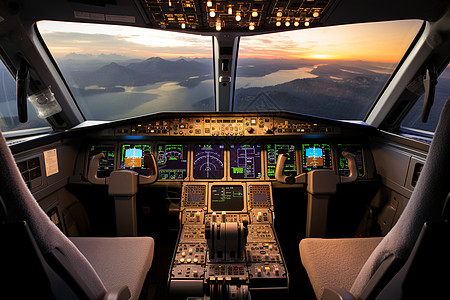 飞机驾驶舱的窗外视觉背景图片