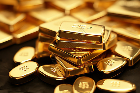 财富之源的黄金金条图片