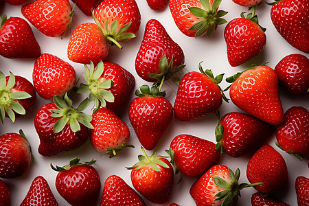 新鲜多汁的草莓水果图片