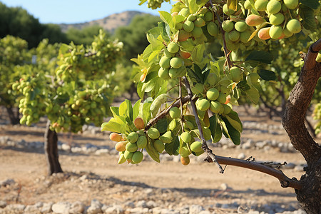 农业种植的橄榄果园图片