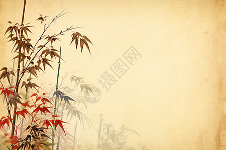 竹林的艺术插图背景图片