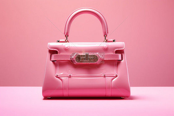 时尚潮流的粉色手提包图片