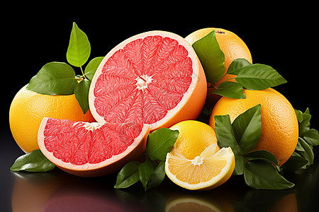 维生素丰富的柚子水果图片