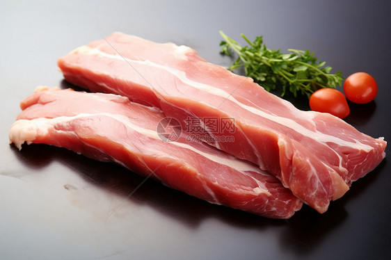 准备烹饪的猪里脊肉图片
