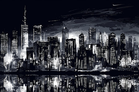 夜幕下的都市之影图片