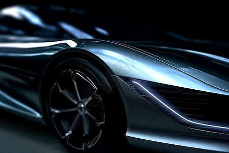 未来科技流线型外观的豪华汽车背景图片