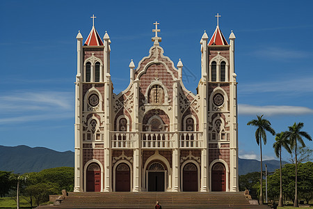 壮观的欧式教堂建筑景观图片
