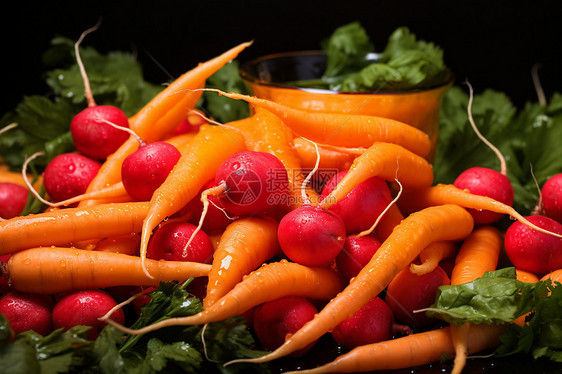 健康饮食的萝卜图片