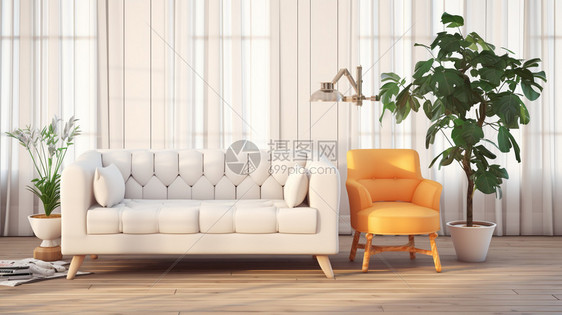 现代客厅简约的沙发图片