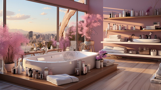 现代典雅的浴室装潢图片