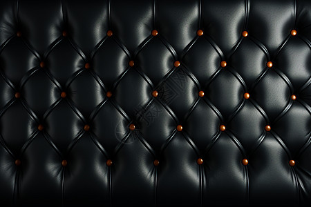 奢华的黑色皮质沙发背景图片