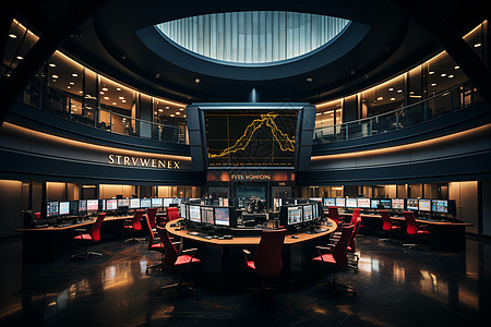 繁忙的证券交易室图片