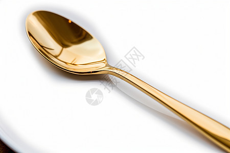 时尚的金色勺子图片